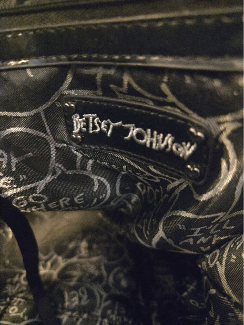 Betsey Johnson Leopard Floral Sequin Large Tote Bag - Picture 4 of 6